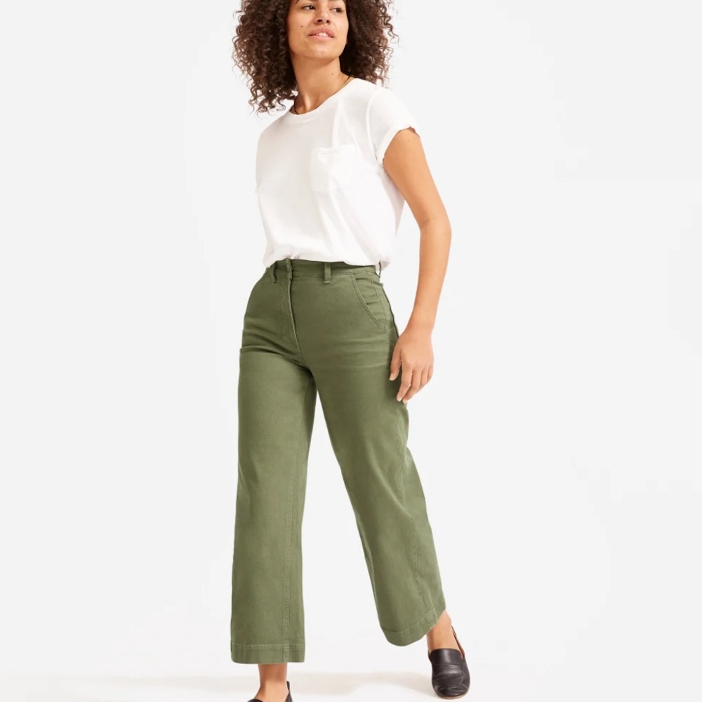 Everlane wide leg cropped pants
